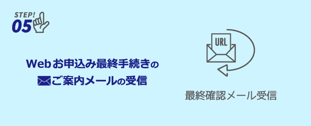 Webお申込み最終手続きのご案内メールの受信